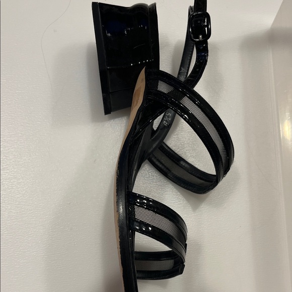 Stuart Weitzman Glossy Black Sandals - Picture 3 of 3